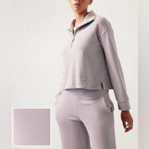 Athleta Lavender Half-Zip Pullover